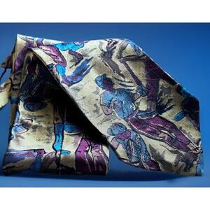 Montagu Baseball Tie, Colorful 100% Silk Hand Finished